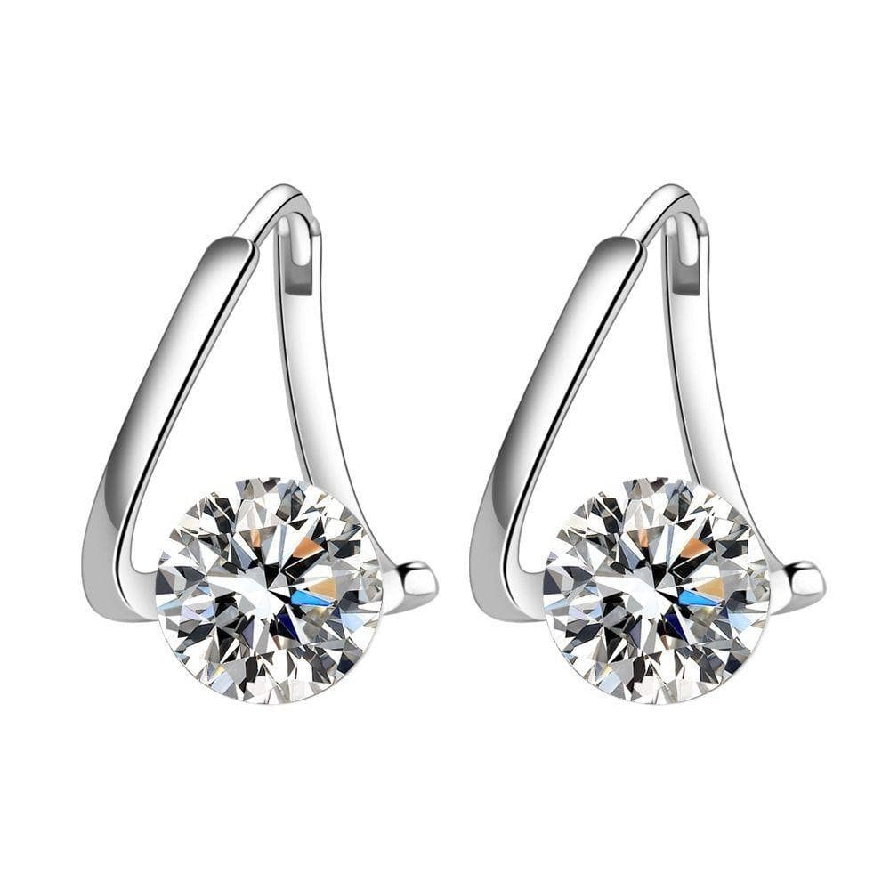 For Weight Loss Lymphatic Magnetotherapy Earrings Lymphatic Drainage Ear Stud For Women silver