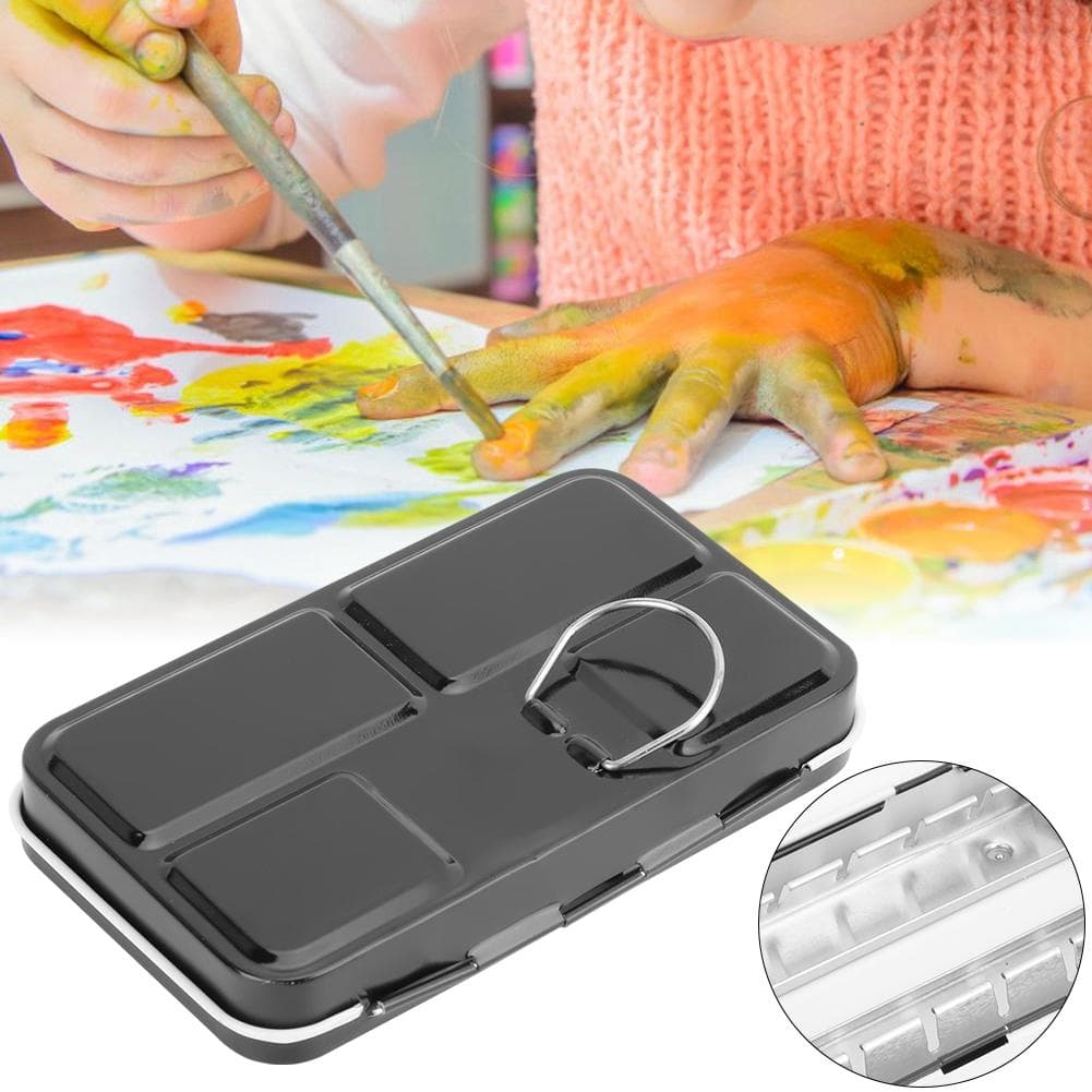 Portable Solid Watercolor Box Pallet Painting Supplies for Holding 12 Colors Pigment