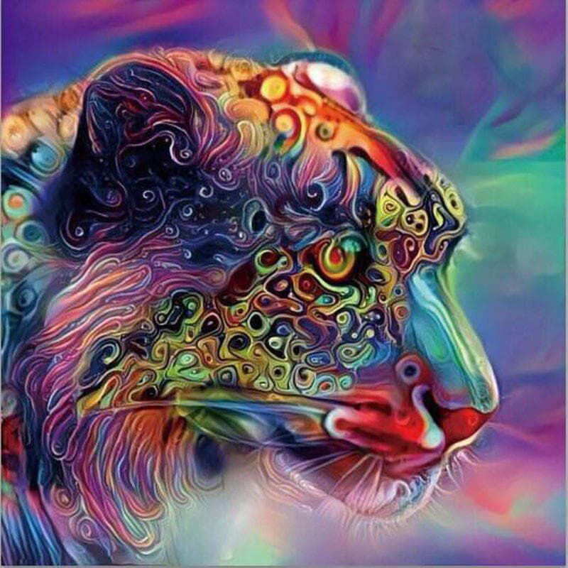 Diamond Painting Embroidery Leopard Animal Cross Stitch Wild Animals Scenery Rhinestones Handcrafts 30x30CM
