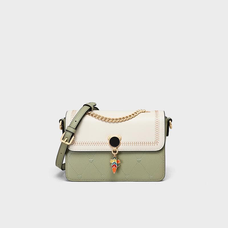 Women's Crossbody Bag Leather Women's Bag Light Luxury Niche High-grade Sense Chain Small Square Bag