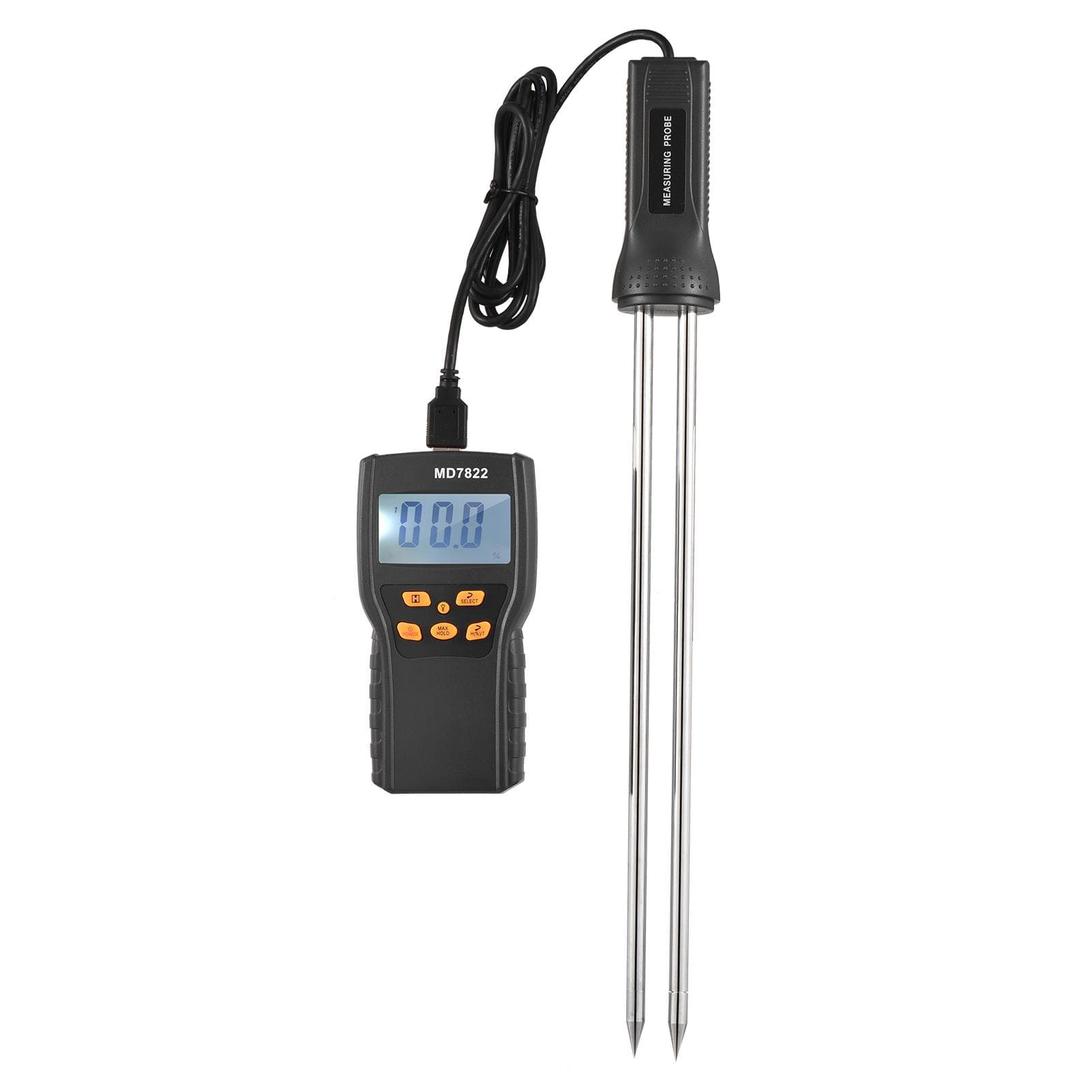 Grain Moisture Meter LCD Digital Wheat Paddy Rice & Corn Meter Grain Moisture Meter Water Content black