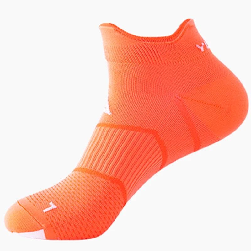 Running Nylon Short Socks For Men Four Season Breathable Non Slip Marathon Cycling Sports Socks orange