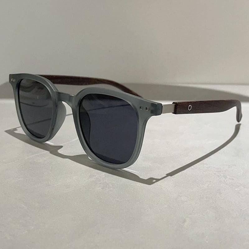 Trendy Wood Grain Sunglasses for Men Women UV Protection Retro Eyewear Outdoor Cycling Street Photography