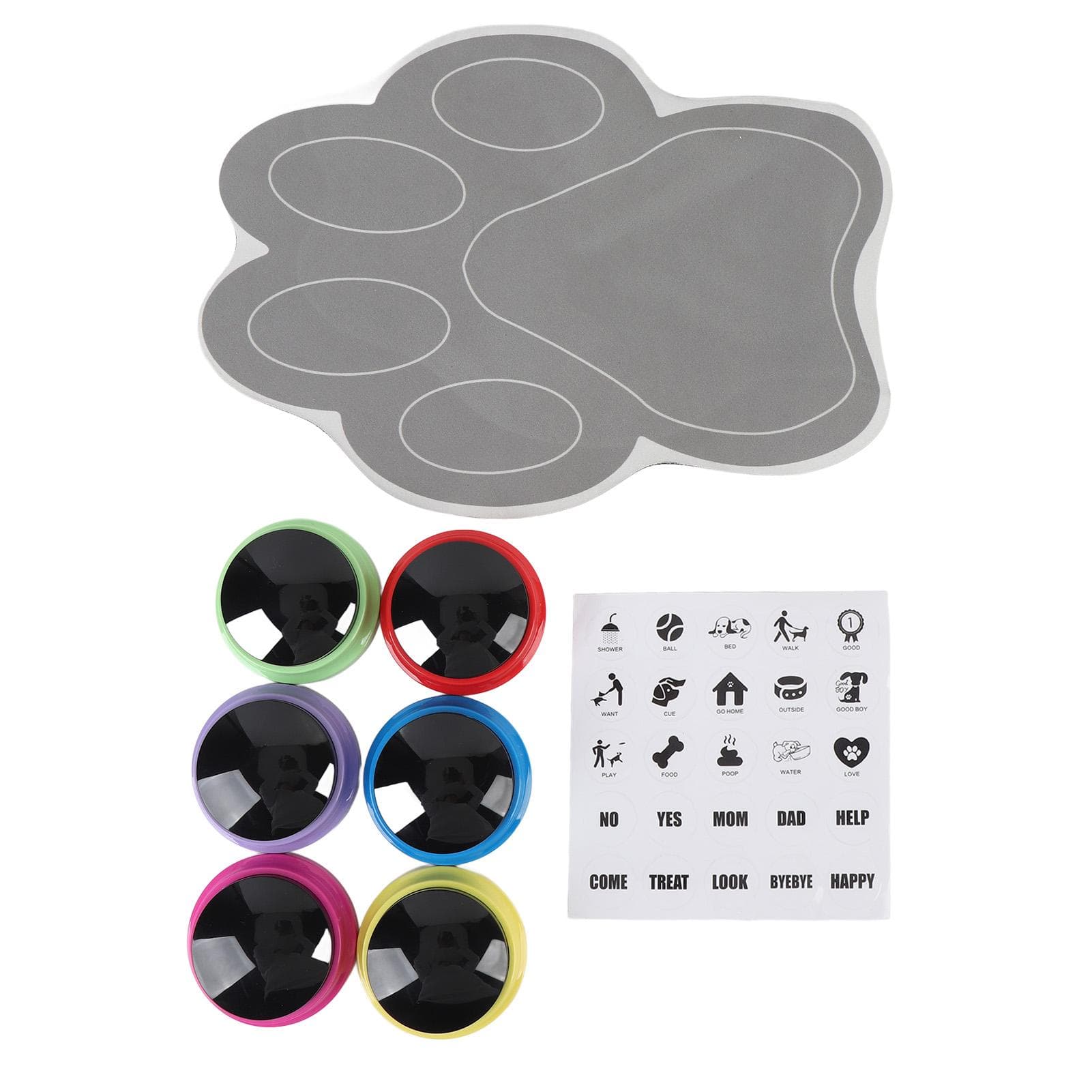 6pcs Dog Communication Buttons Interactive Cat Dog Talking Buzzers Set Pet Training Buttons with
