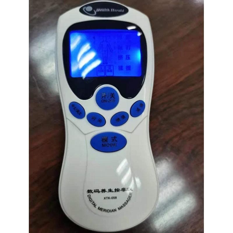 Multifunctional Digital Massager, Chinese and English Cross-border Meridian Therapy Instrument, Electronic Pulse Massager 1 drag 2