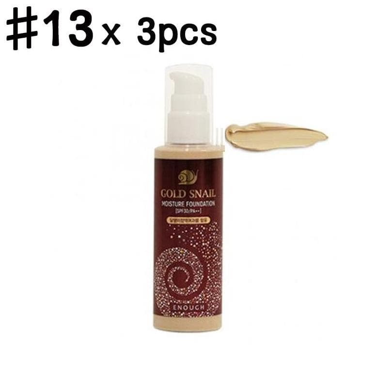 Enough Gold Snail Moisture Foundation 100ml (3 Options) #No.13 x 3PCS