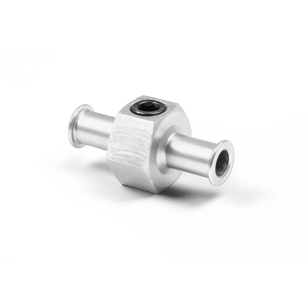 Fuel Nitrous Pressure Gauge T Universal Adapter 3/8 Hose 1/8 NPT Port silver