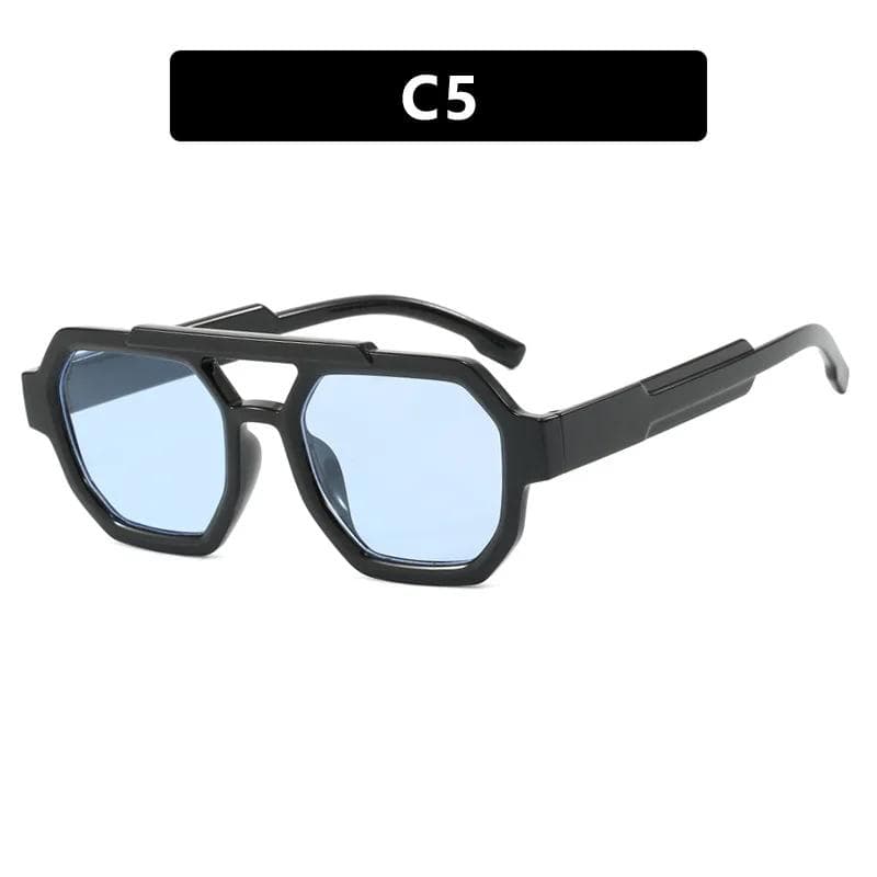 Vintage Double Bridges Square Women Sunglasses Fashion Designer Eyewear UV400 Sun Shading Shades for Women Men 1PC