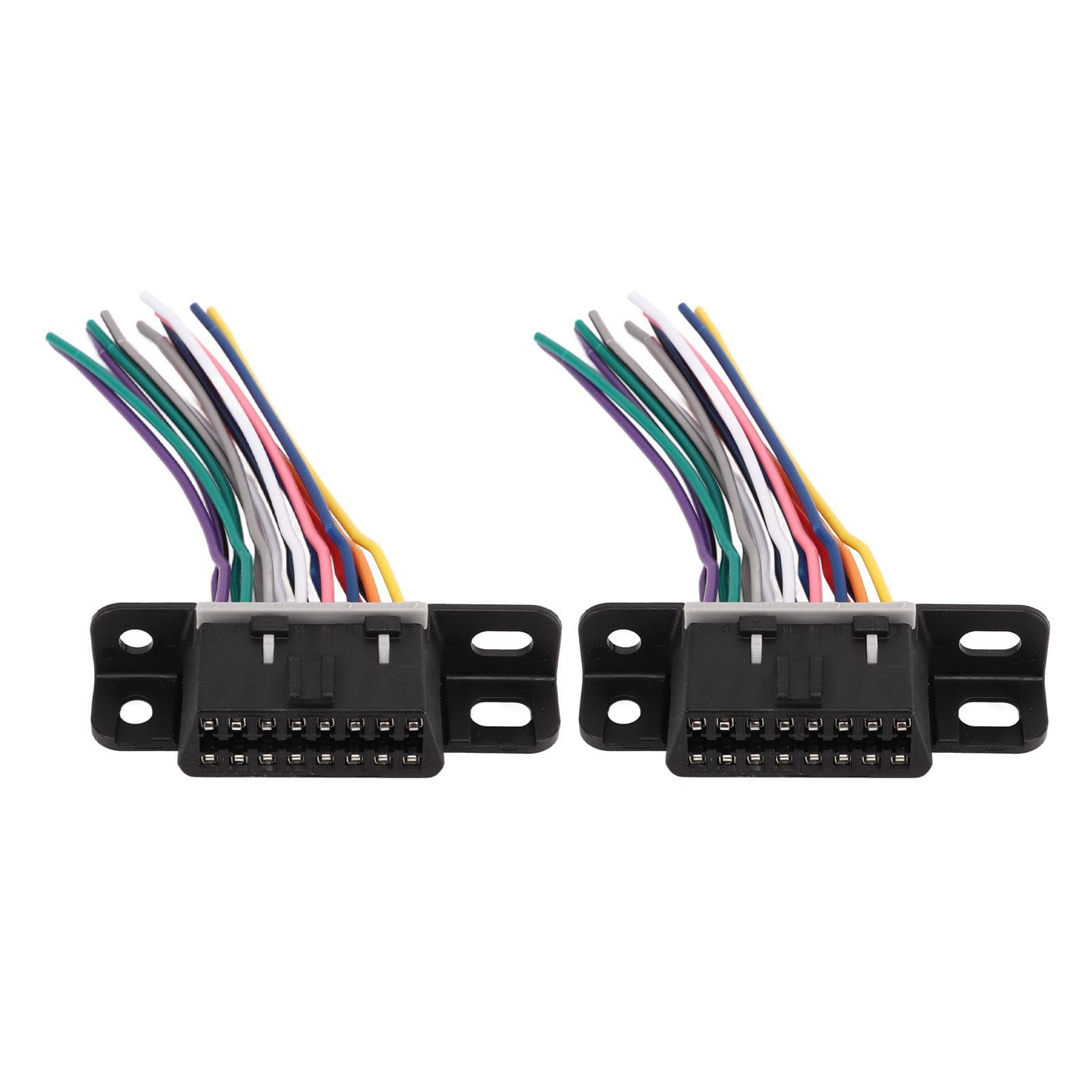 2PCS Diagnostic OBD2 16 PIN Female Connector Harness Car 16 PIN Female Plug Universally Fit for