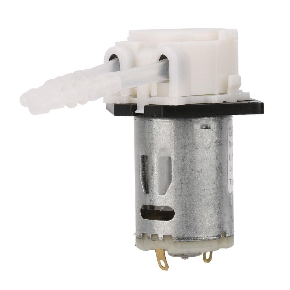 12V 3*5 Dosing Pump DIY Peristaltic Tube Head For Aquarium Lab Chemical Analysis(white)