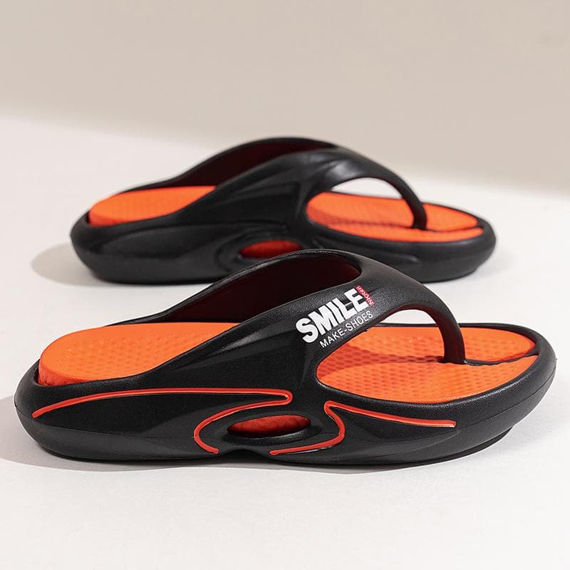 Massage Flip Flops for Men Summer Breathable Beach Shoes Sandals Men Luxury Flip Flops Breathable Plus Big Size Men Slippers 46 45-46 black