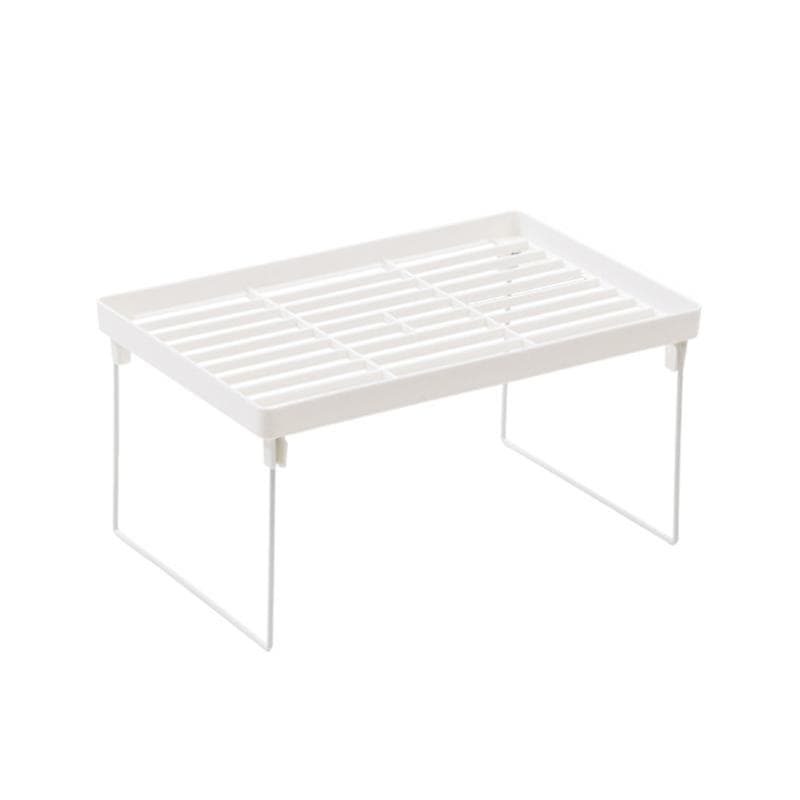 Home Closet Organizer Storage Shelf for Kitchen Rack Space Saving Wardrobe Decorative Cabinet Holder white