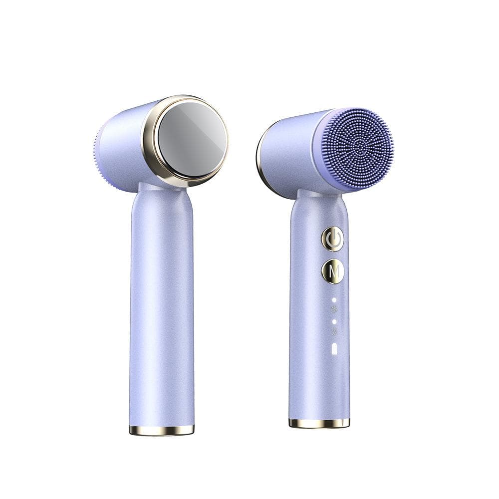 Face Wash Machine Electric Cleansing Brush Silicone Pore Cleaner Unisex Facial Massage Beauty Face Wash purple