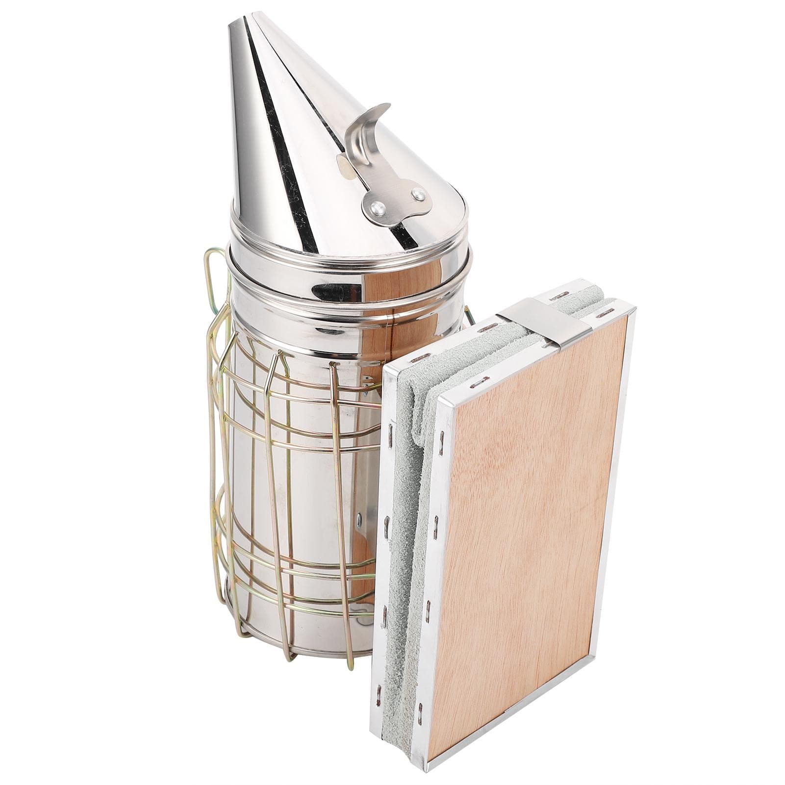 Bee Smoker Stainless Steel Beekeeping Tool Equipment Beehive Smoke Sprayer with Shield