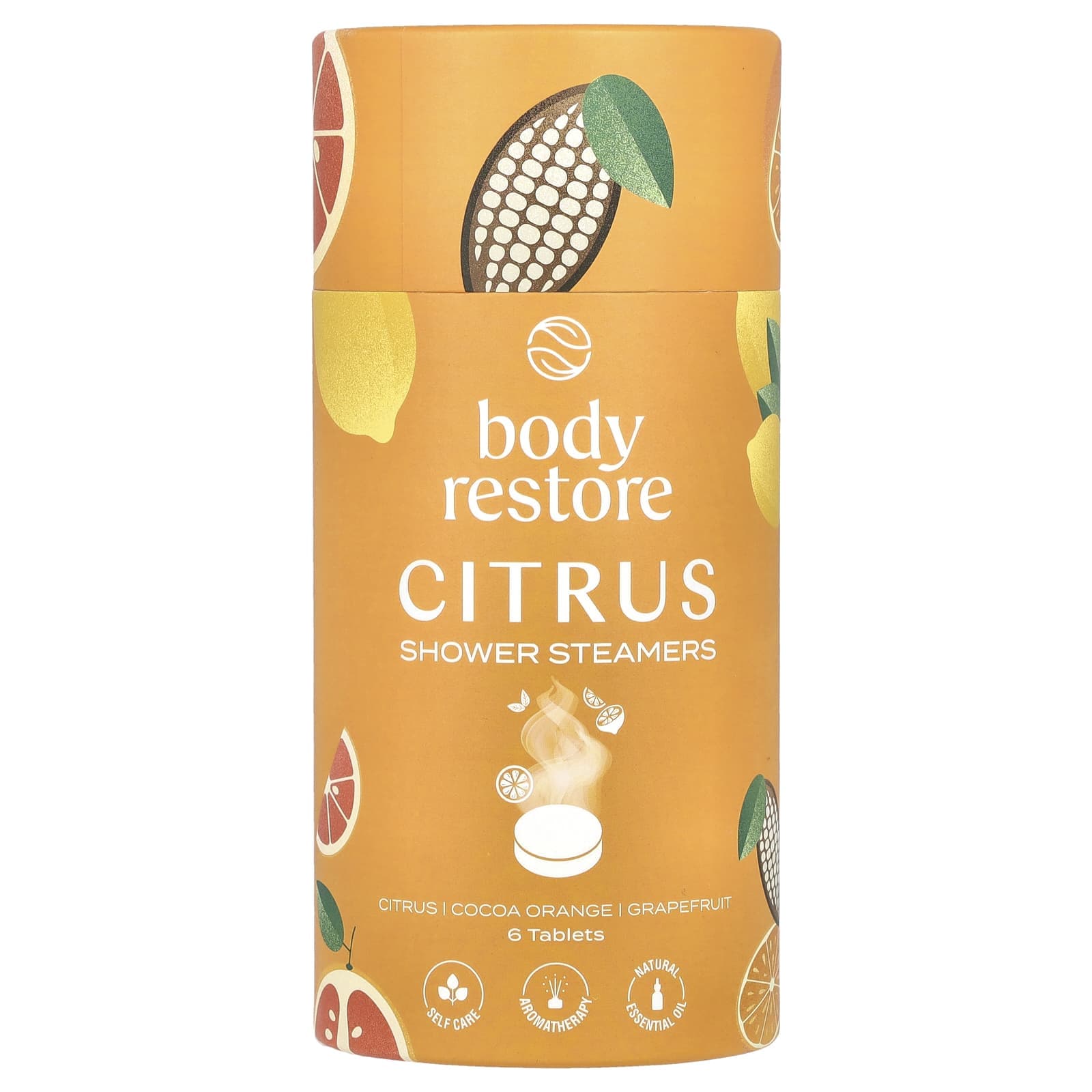 Body Restore, shower steamer, citrus, 6 tablets, 5.3oz