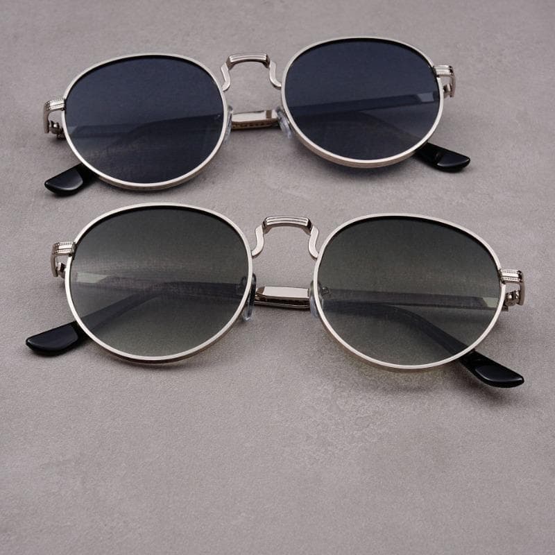 1PCS British Retro Circular Sunglasses UV Protection for Street Photography Fashion High End