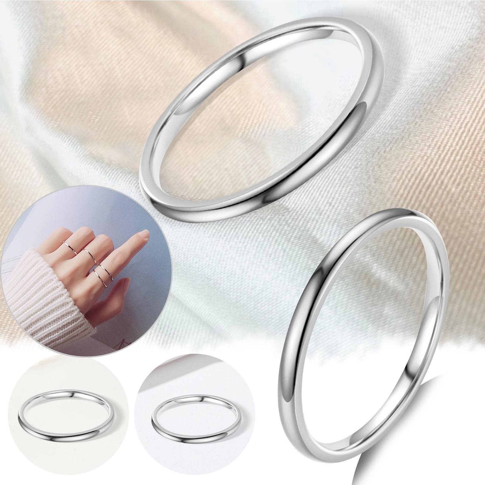 Wedding Band In Titanium Plated Ring Wedding Ring Engagement Ring 9 silver