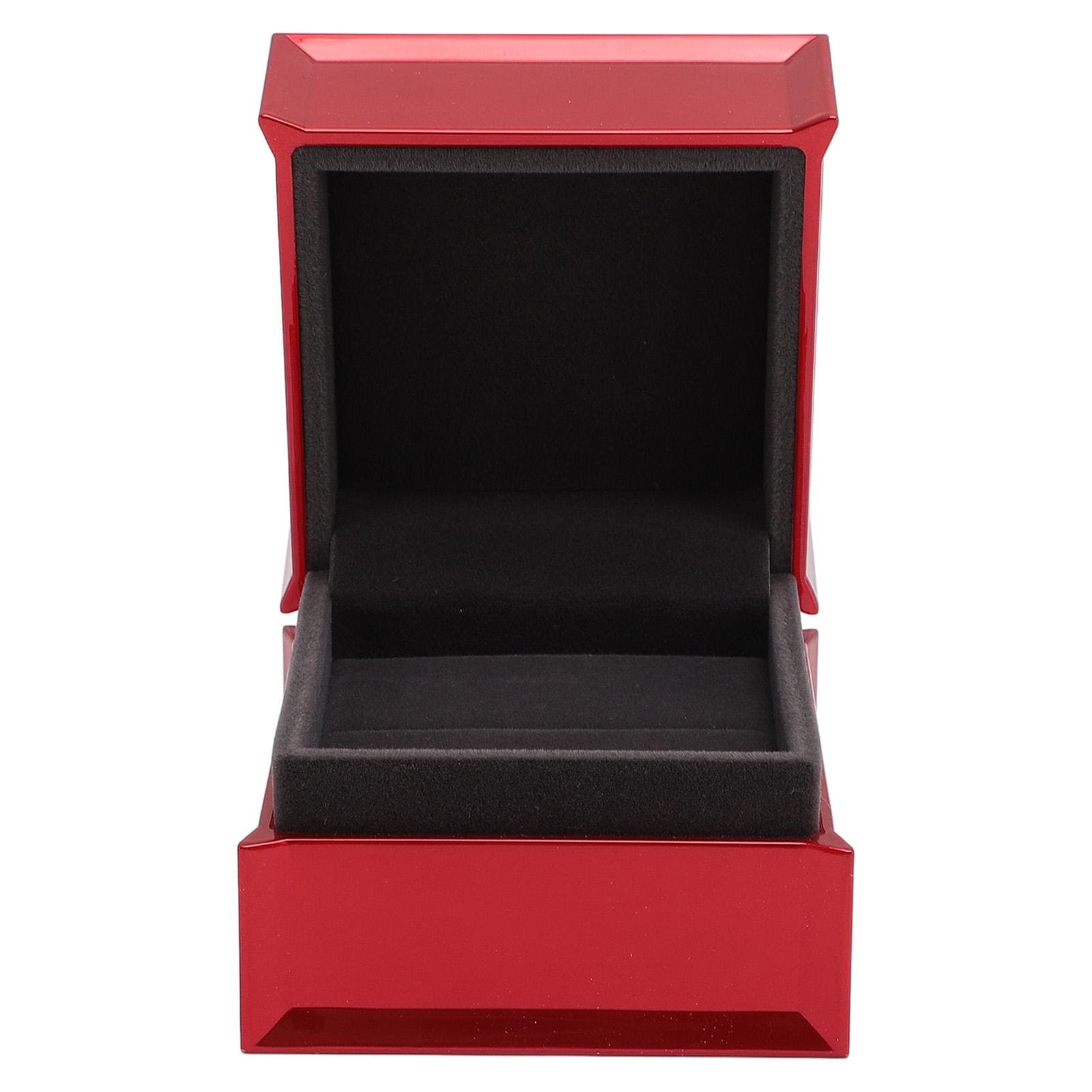 Jewelry Ring Gift Box Flocking Interior Luxury Rectangle Glossy Surface Ring Box for Engagement