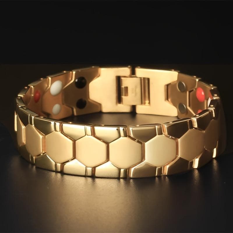 Mens Magnetic Bracelet Therapy Bracelet Arthritis Pain Relief Bangle Health Care Jewelry Gifts gold