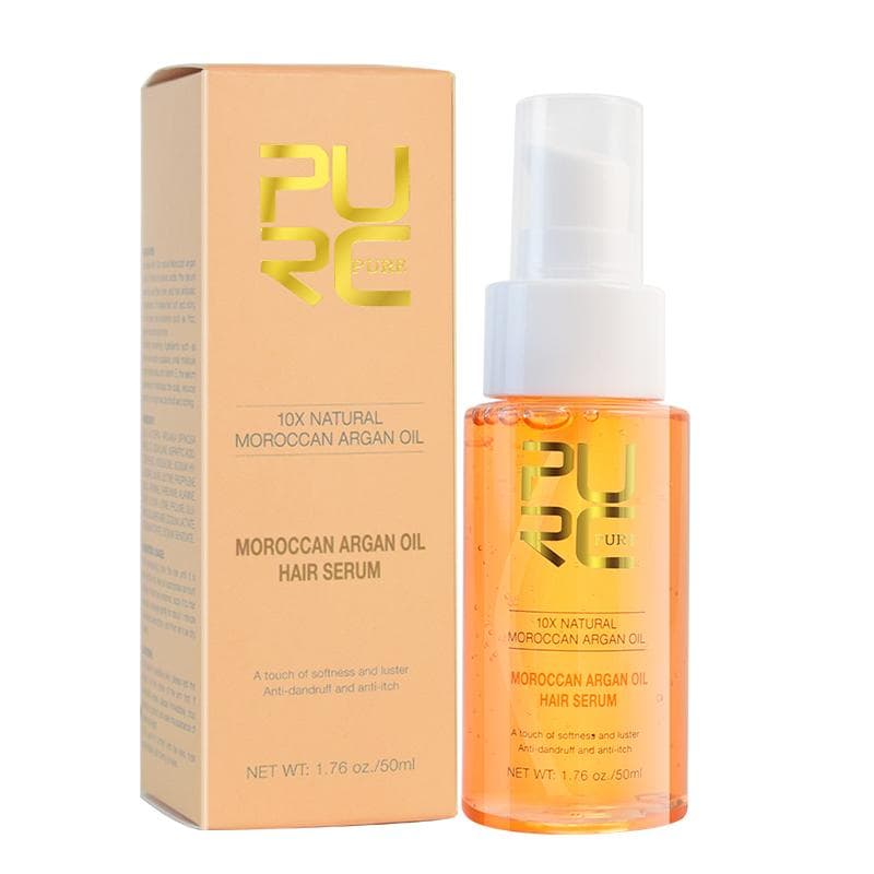PURC Morocco Argan Oil Hair Serum Smoothing Repair Damaged Frizz Dry Hair Anti-Dandruff Scalp Treatment Hair Care orange