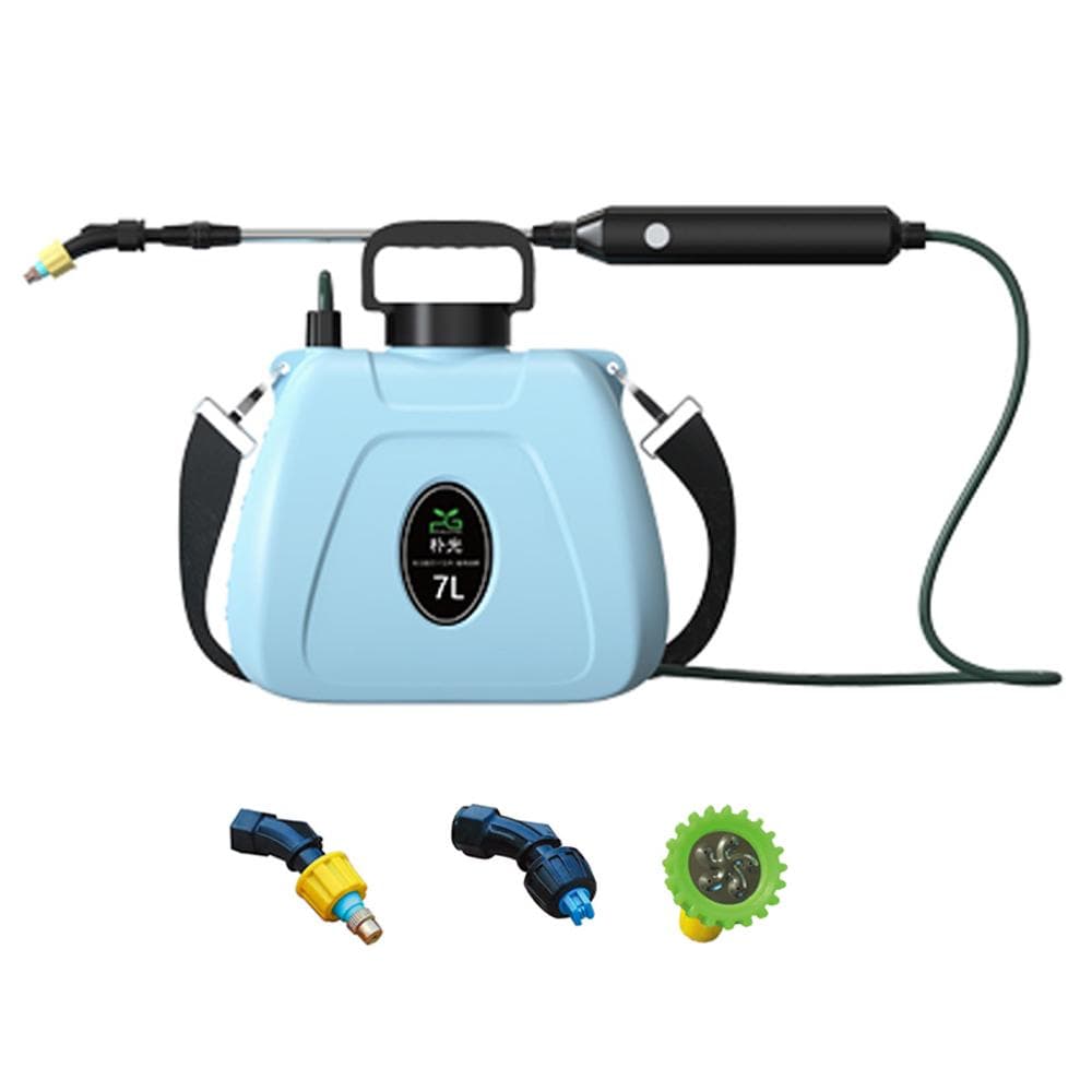 7L Rechargeable Shouldered Sprinkler Handheld Electric Sprayer Agriculture Tools Watering Can 2000mAh blue