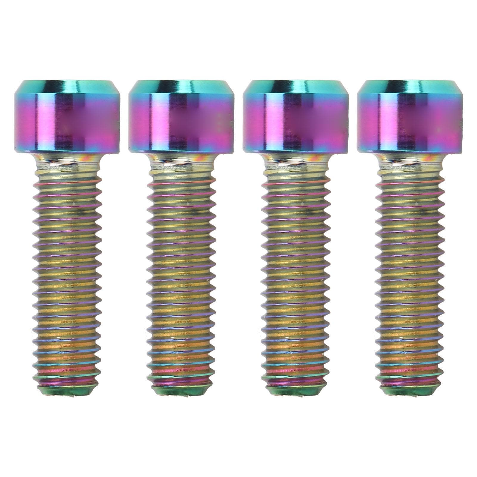 4PCS RISK M6 X 20mm Mountain Bike Disc Brake Fixed Screw Titanium Alloy Bike Crankset Screw Disc