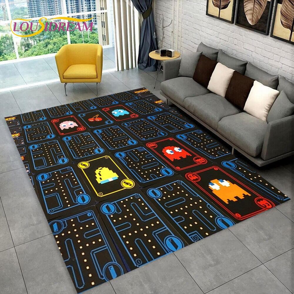 Pacman Retro Classics Game Gamer Area Rug,Carpet Rug for Home Living Room Children Bedroom Sofa Doormat Decor,Non-slip Floor Mat 40cm x 60cm