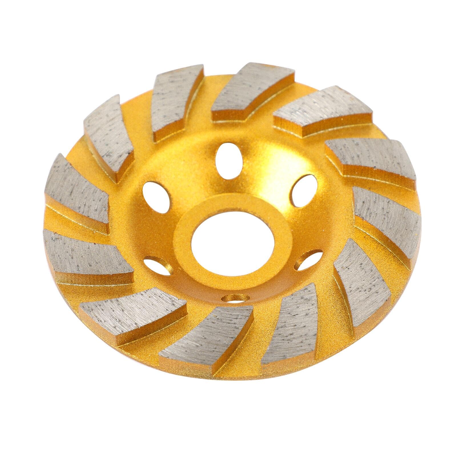 4in Diamond Segment Grinding Wheel Angle Grinder Disc for Granite Stone Marble Masonry Concrete Cut gold