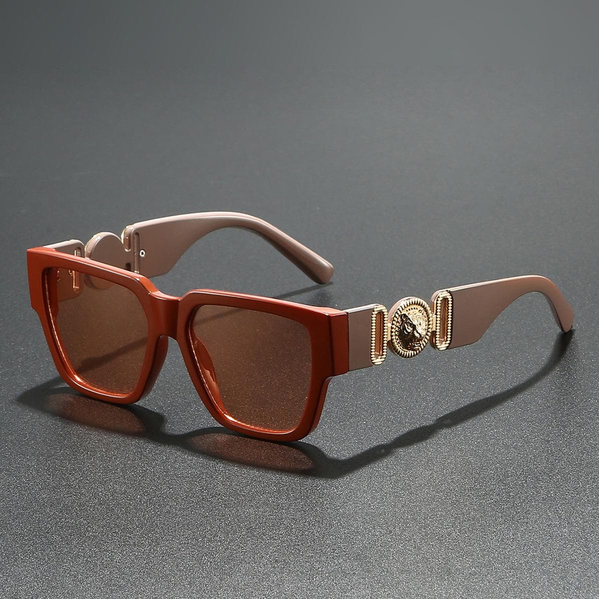Newest Luxury Square Lion Brand Sunglasses For Men Women Unisex Designer UV400 Classic Style