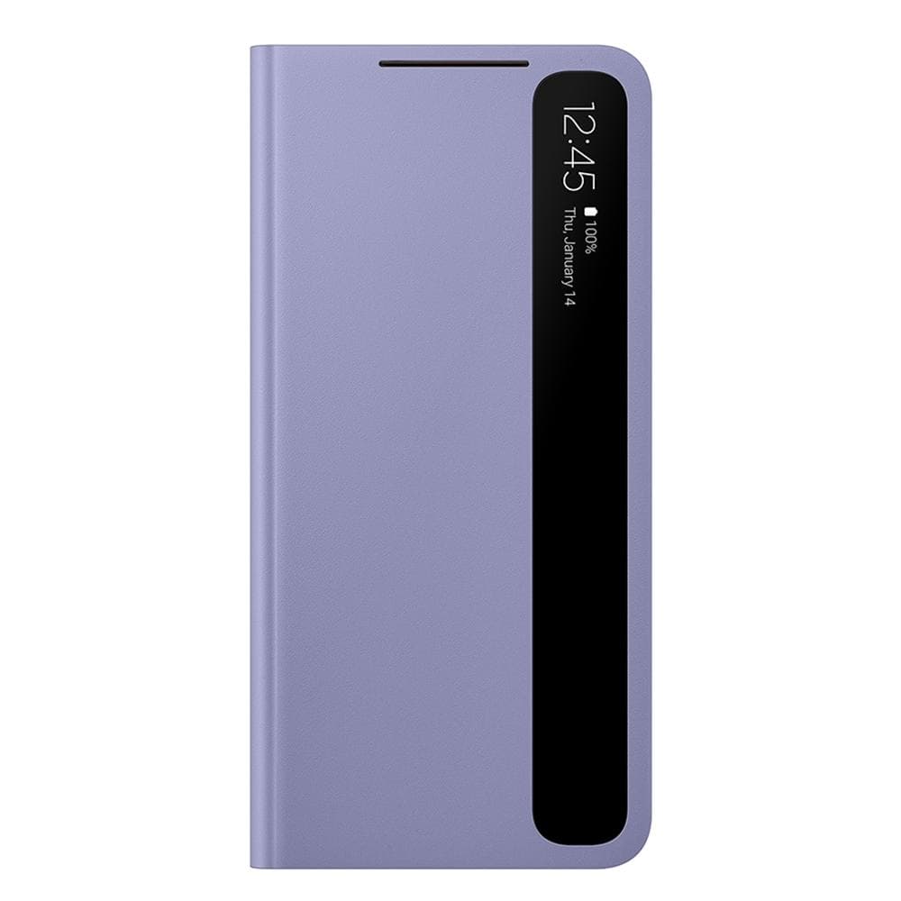 Vertical Mirror Clear View Phone Case For Samsung Galaxy S21 S21+ S21 Plus Smart View Flip Cover Intelligent Cover For Galaxy S21+ Violet