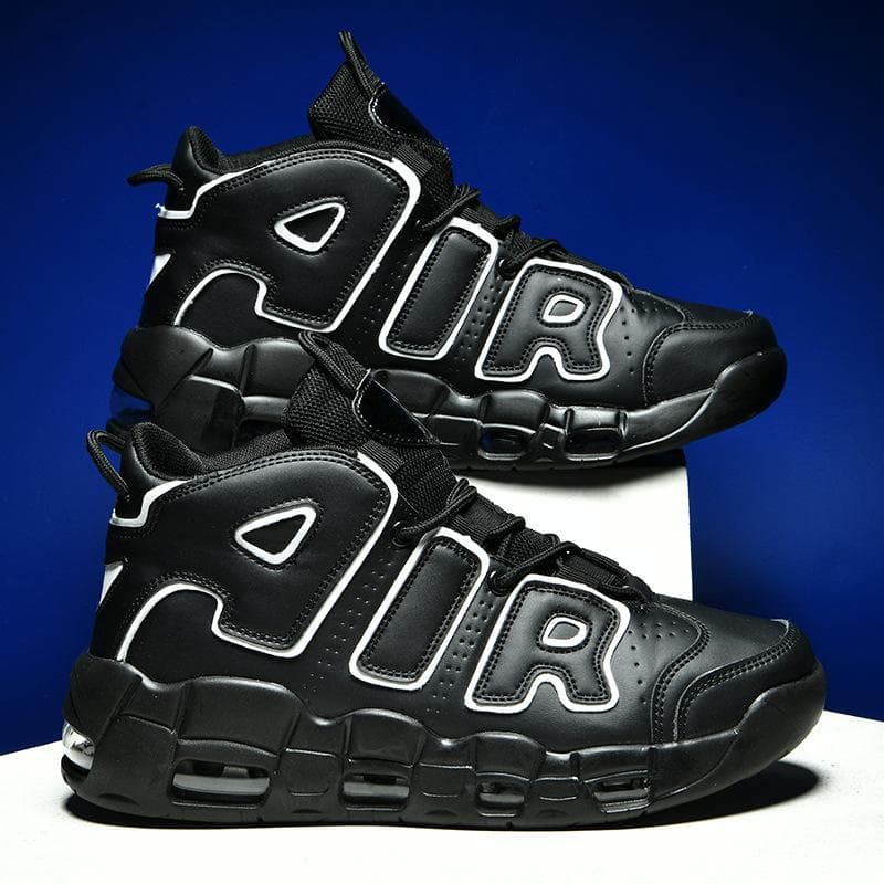 Foreign trade explosion Pippen Air large size basketball shoes high-top casual men and women air cushion youth sports shoes sneakers 45 black
