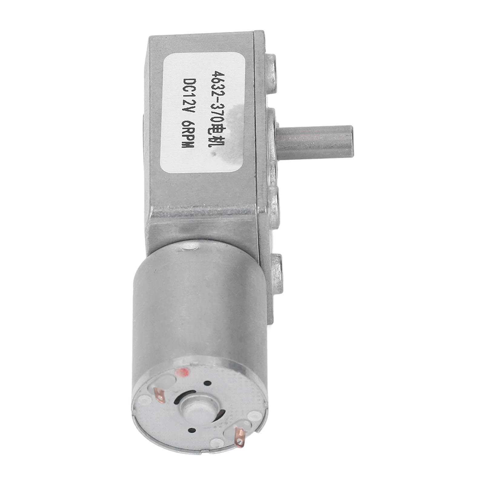 6RPM Worm Gear Motor Robust Self Locking DC Geared Motor for Door Opener Small Winches DC12V
