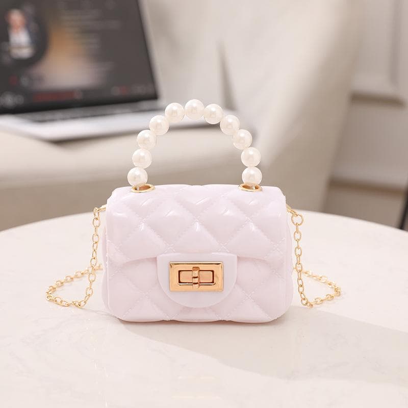 Small jelly bag ladies handbags bag pearl handbag jelly bag women's handbag crossbody bag white