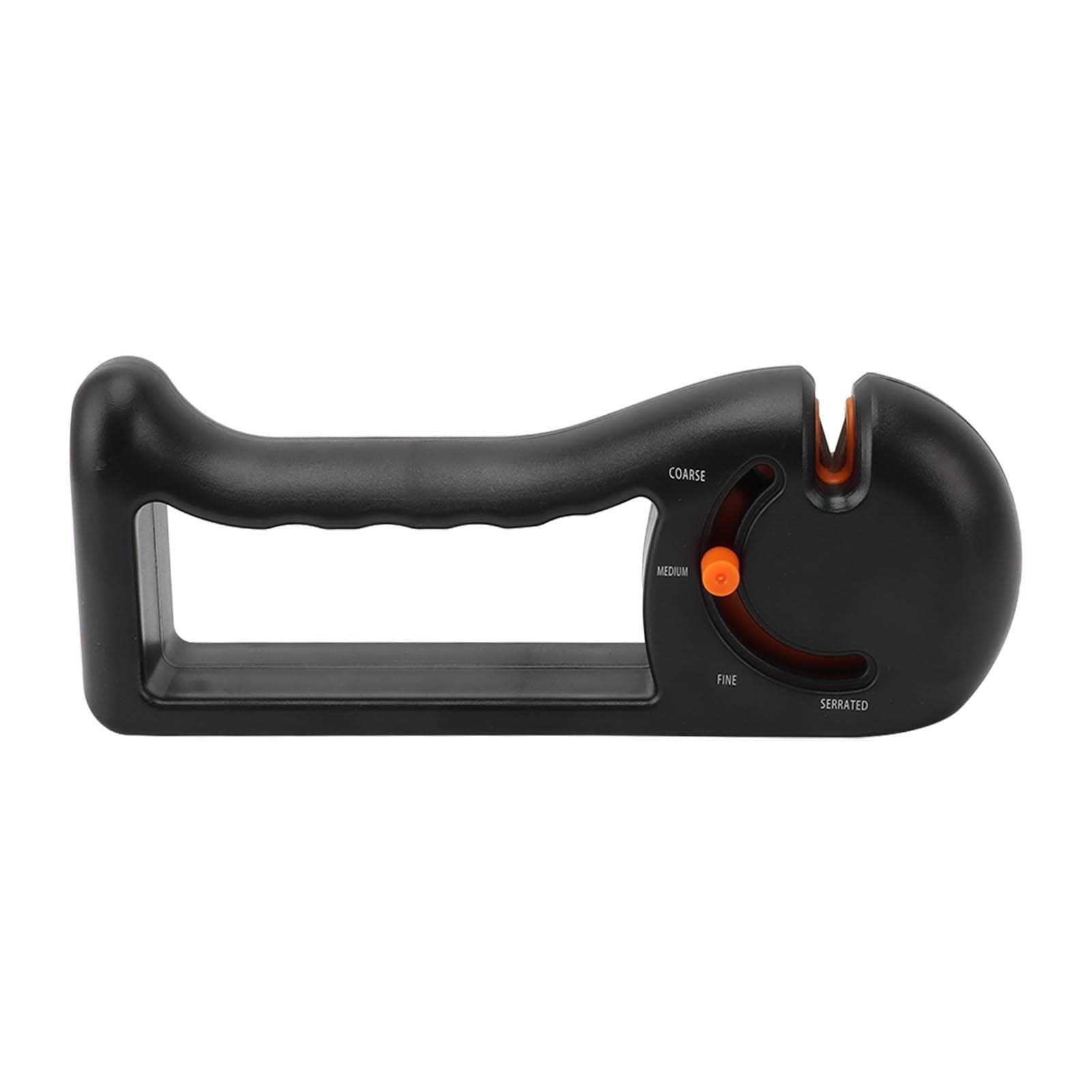 Knife Sharpener 4 Stage Adjustable Handheld Manual Knife Sharpeners for Kitchen Knives Green Orange