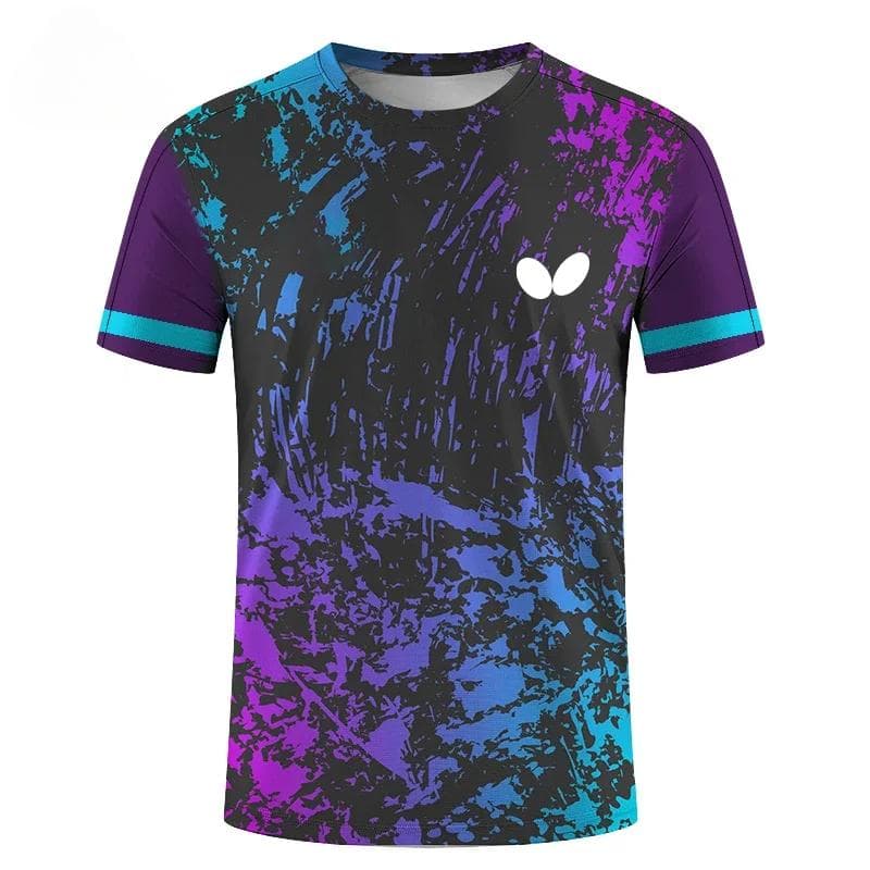 Men's T-shirt Quick Drying Sport Tennis Clothes Fashion 3D Printing Badminton Uniforms Women Training T Shirt Men's Tops Tees 2XL