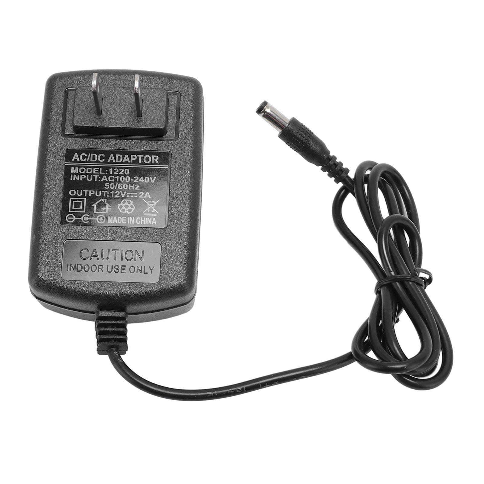 DC Power Supply Adapter 12V 2A AC Input 5.5x2.5mm DC Output Supply Cord for Speaker LED Display