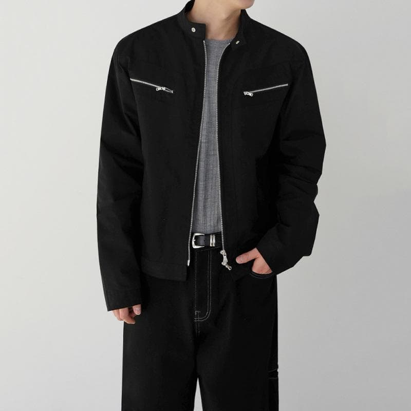 Stand Collar Jacket Men's Autumn and Winter Trendy Coat Korean Style Loose Design Top 2XL