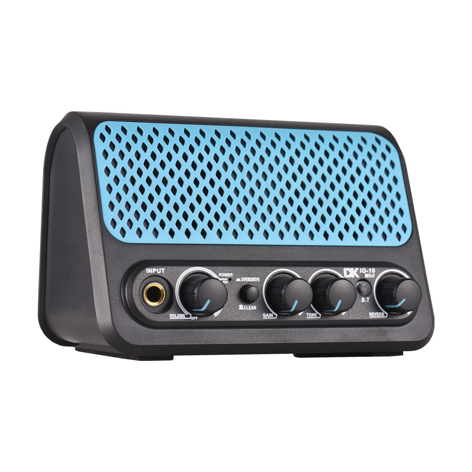 DK 10W Small Electric Guitar Amp Clean Overdrive 2 Channel Reverb Effect Portable Guitar Practice black