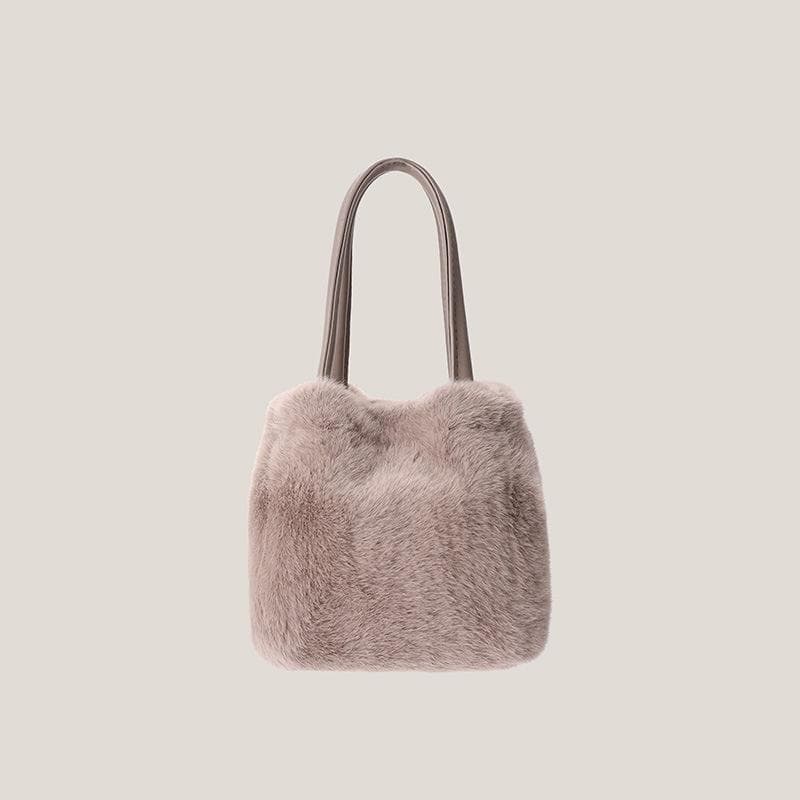 Winter Fluffy Bag, Cute Hand-held Bag, Shoulder Crossbody Small Bag, InS-style Fluffy Bucket Bag