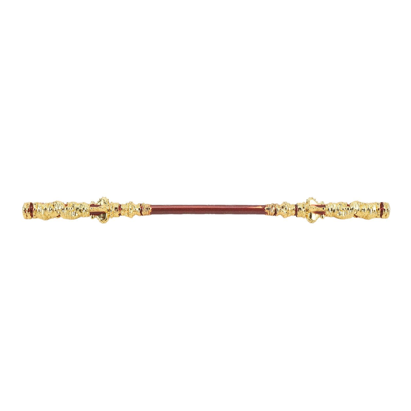22cm Ruyi Golden Cudgel Exquisite Decorative Collectable Metal Craft Ornament for Home Desk Nail