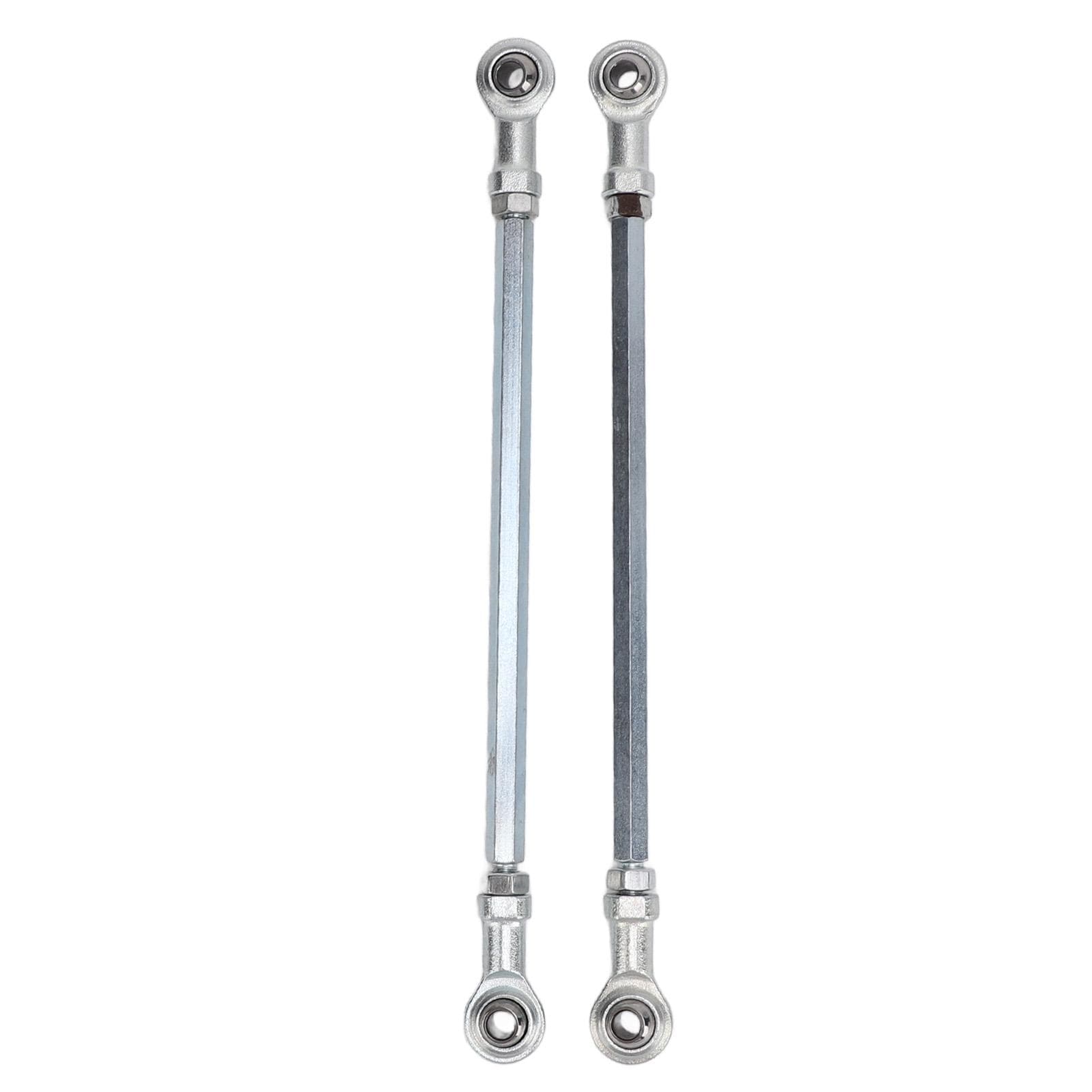 1 Pair ATV Tie Rods Kits 280mm Steel Alloy Silver Steering Ball Joint Tie Rod Kit for Quad Dirt