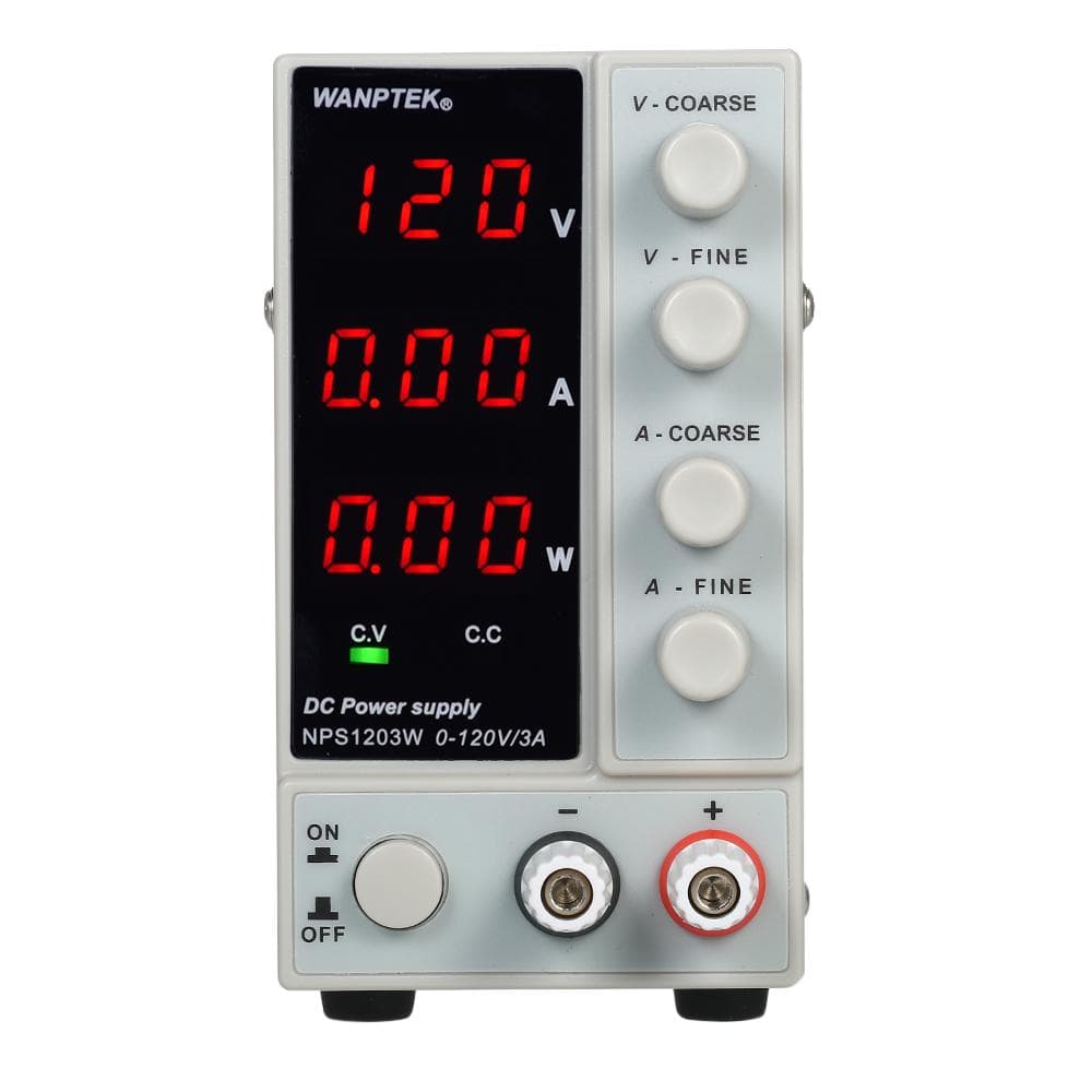 WANPTEK NPS1203W 0-120V 0-3A Switching DC Power Supply 3 Digits Display LED High Precision US Plug