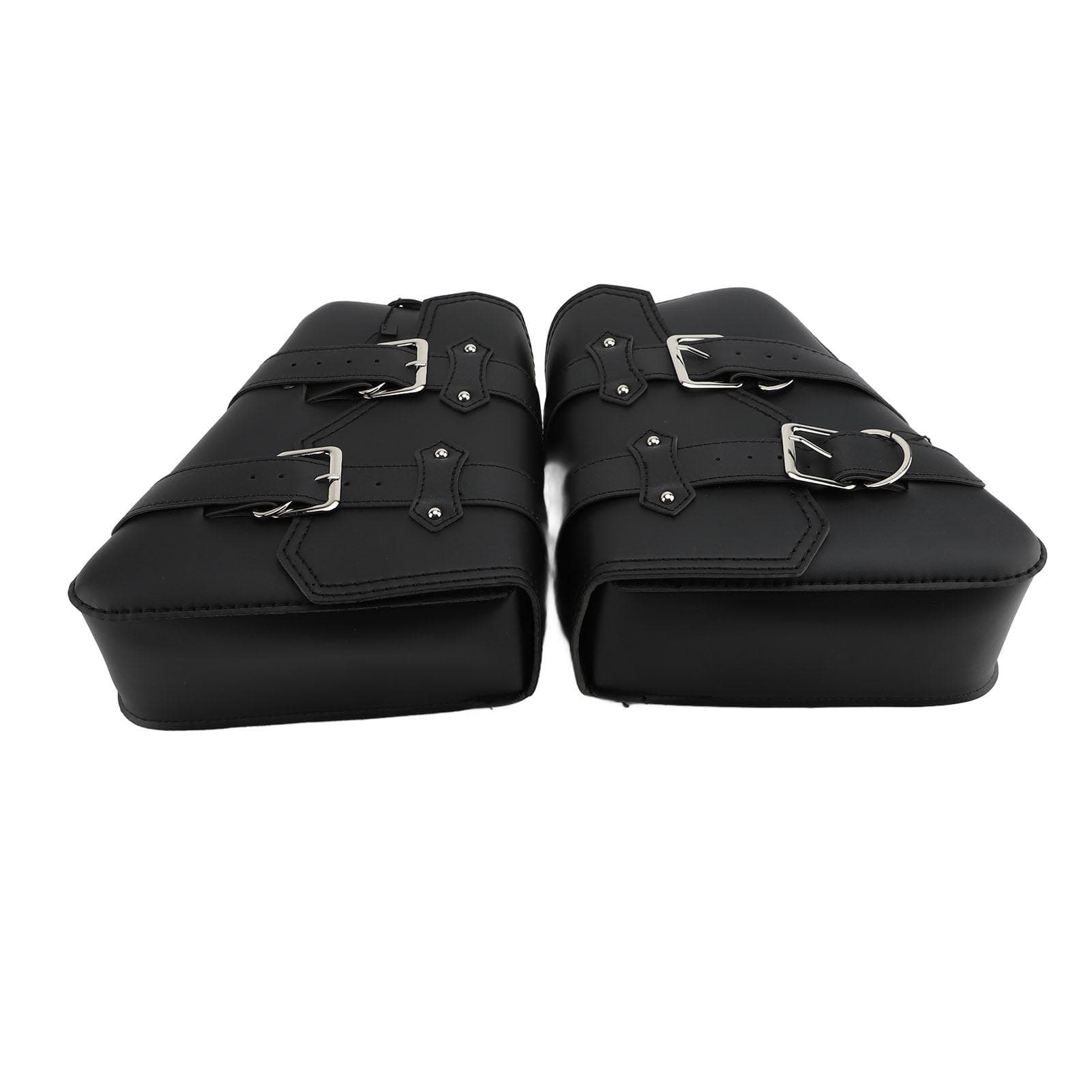 1 Pair Motorcycle Saddle Bag Left Right Large Capacity Water Resistant PU Steel for Most Motorbikes
