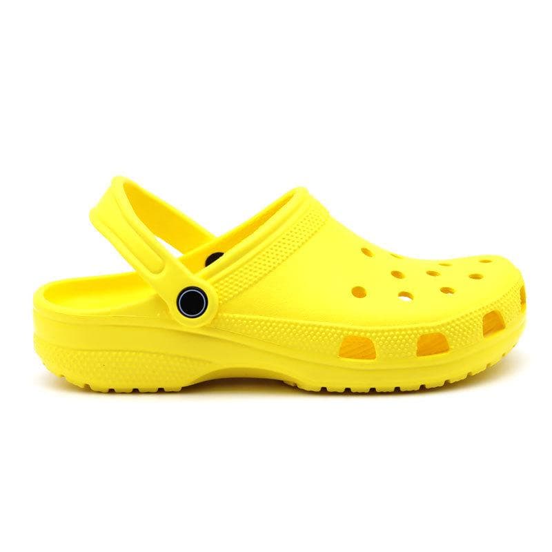 Summer Cross-Border Bestseller: Men's Classic Beach Footwear & Women's Baotou Sandals - European & American Style Garden Shoes 35/36=Men's 4/Women's 6 yellow