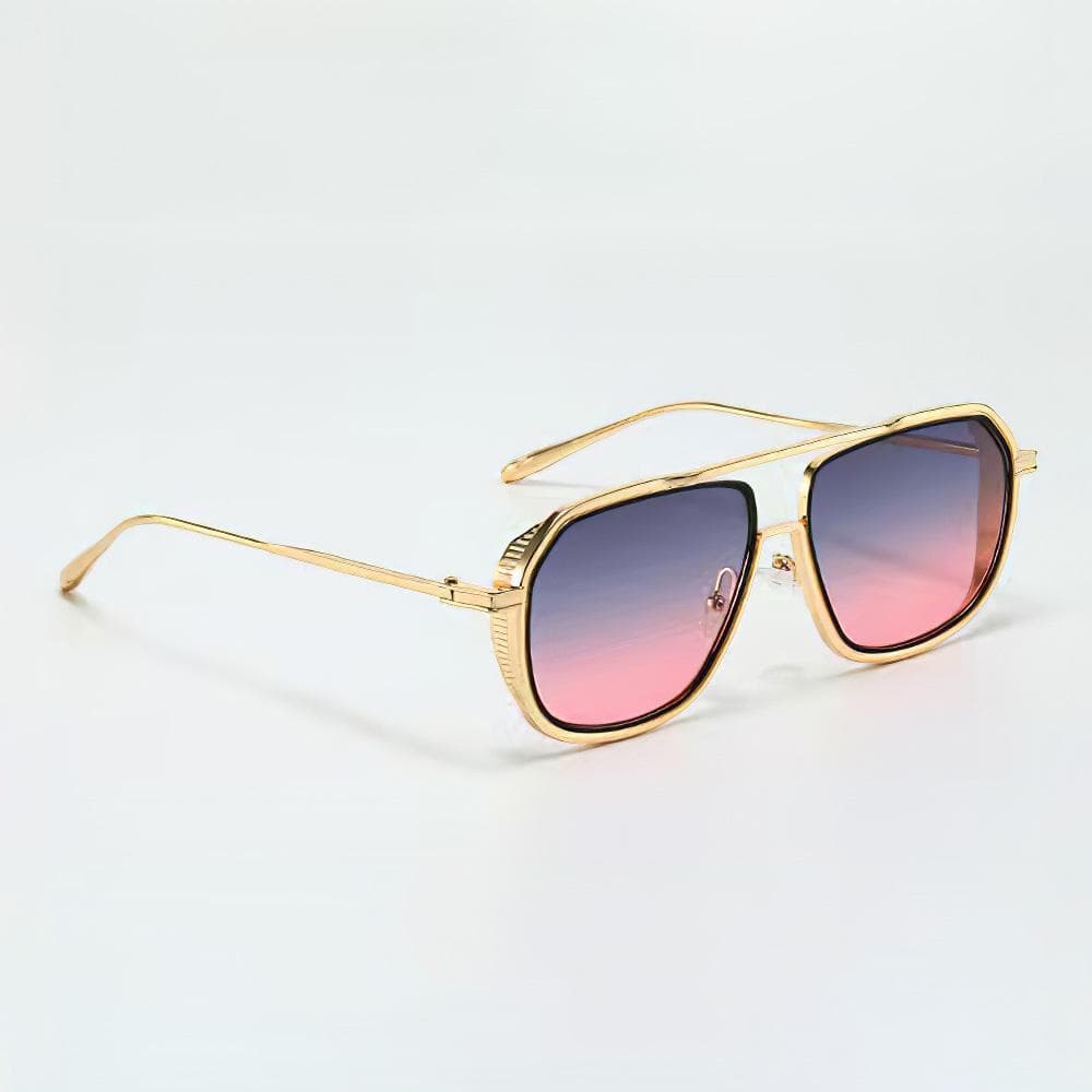 New In Full Frame Sunglasses for Women Square Fashionable Metal Hinges PC Lenses Sun Glasses UV Protection
