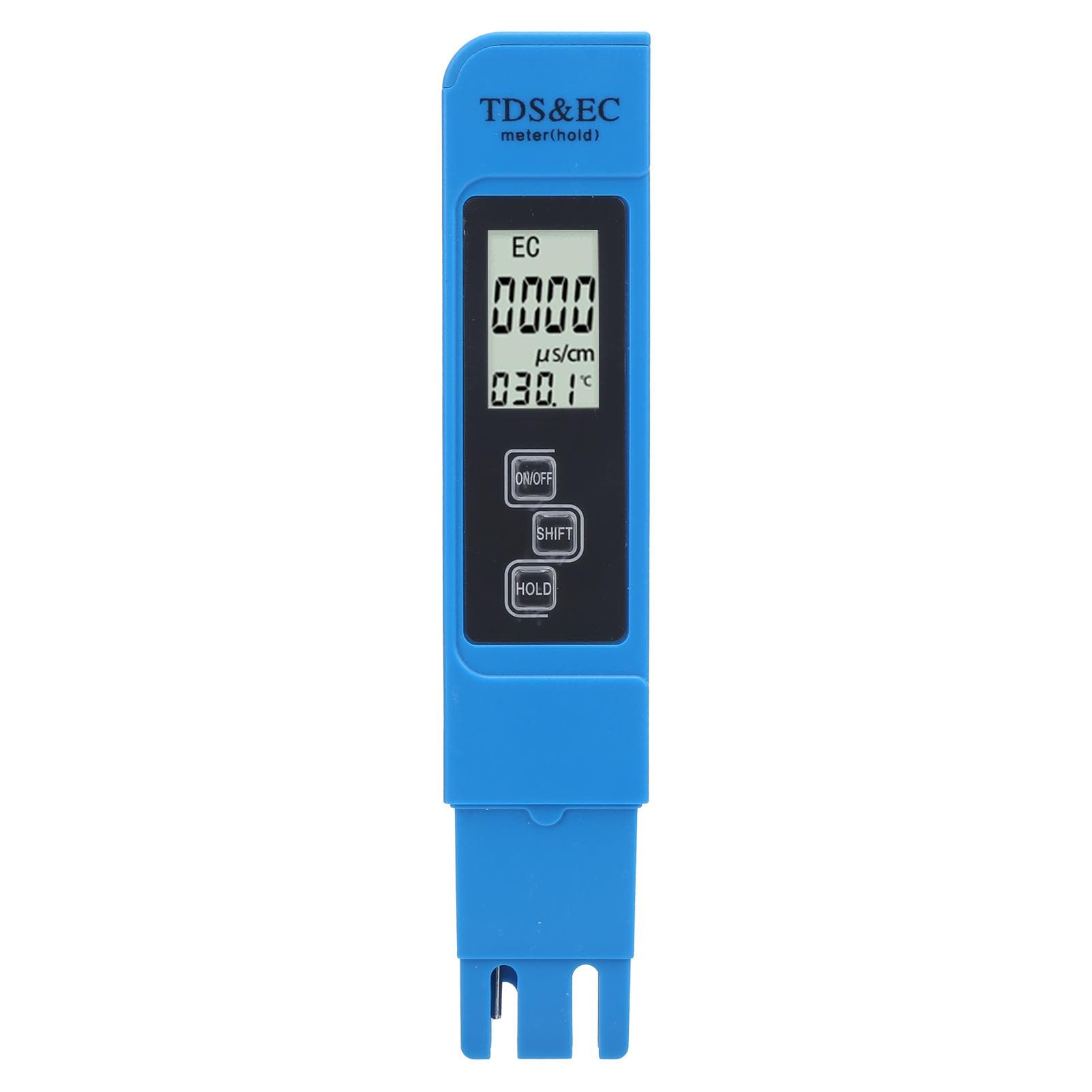 3?In?1 Water Quality Tester Portable TDS EC Temperature Meter with HD LED DisplayBlue