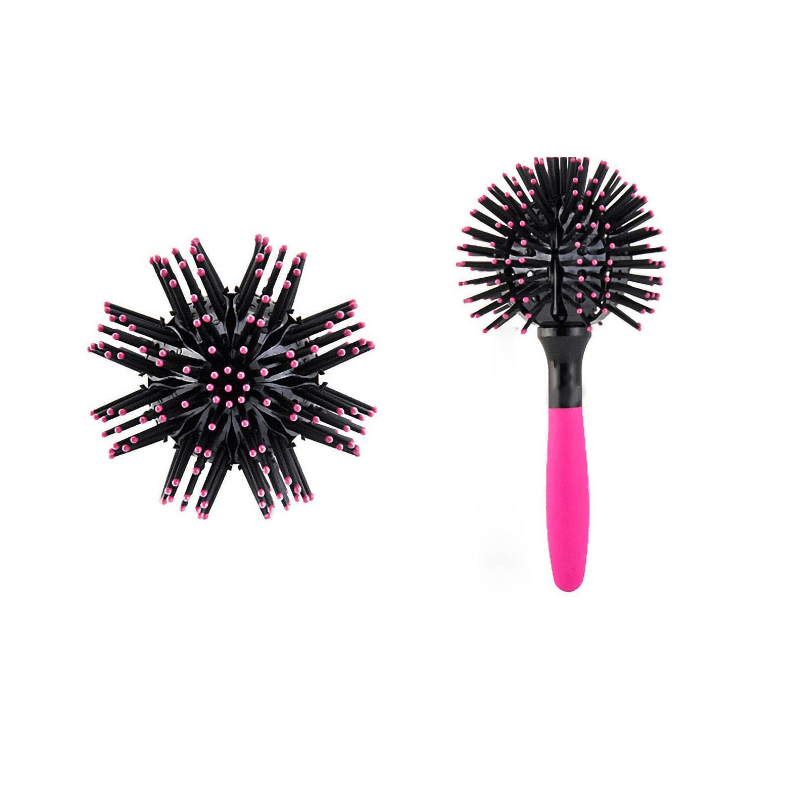 3D Round Hair Brushes Comb Easy Detangling Heat Resistant 360 degrees Ball Hair Styling Tools