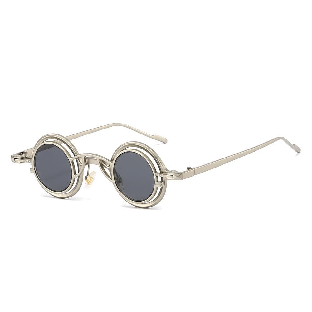 Metal Steampunk Magnetic Detachable Sunglasses For Men Women Luxury Vintage Round UV400 Sun Glasses as the photo