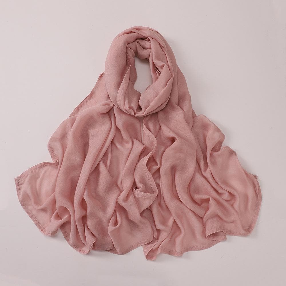 Soft Wide Edge Thin Modal Single Color Cotton Breathable Scarf Shawl Large Size 85 * 180CM