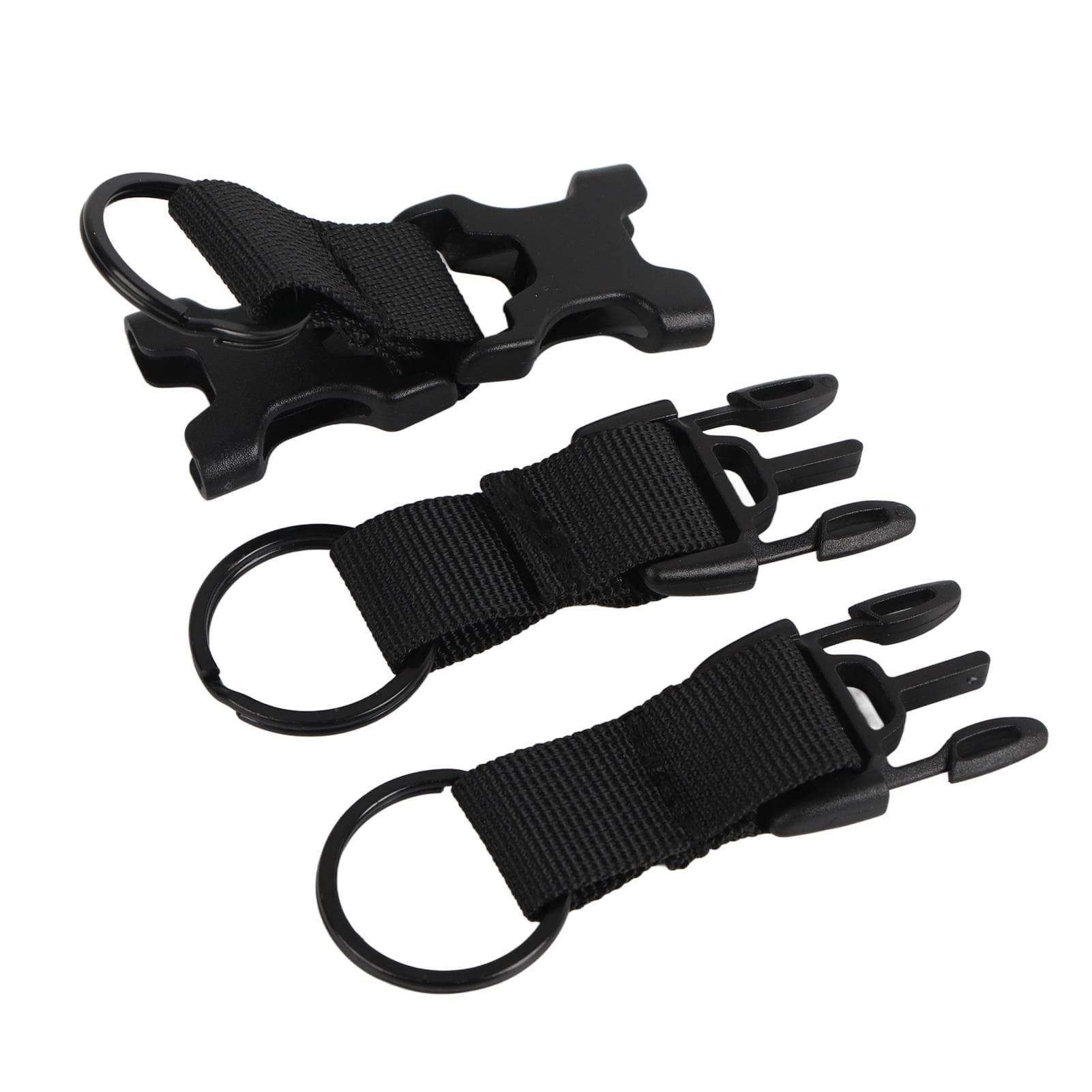 Men Outdoor Portable Multifunctional Keychain Key Ring Detachable Buckle Belt Extender(Black)